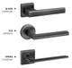 Итальянские ручки для межкомнатных дверей и окон Satin Black Reguitti